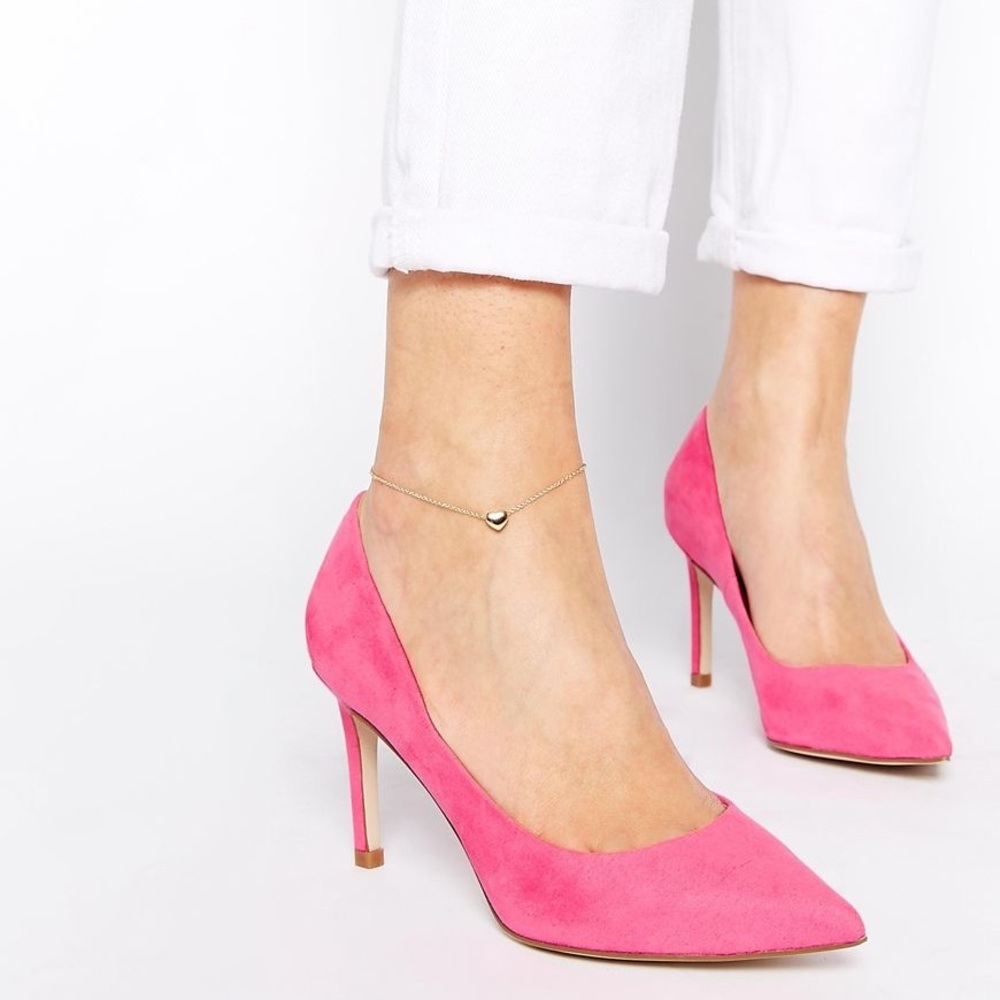 Asos Southy Pointed Heels Bubblegum Pink